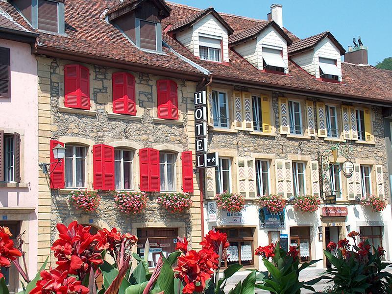 Hotel De La Croix-Blanche Cressier Exterior photo